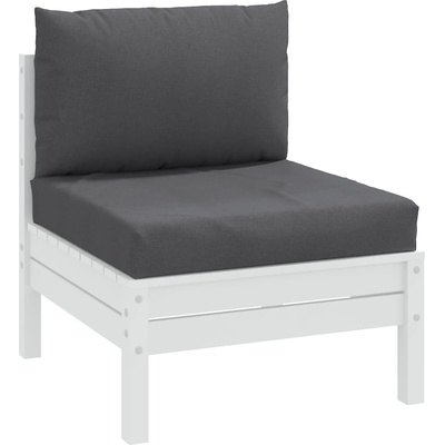 vidaXL Палетни възглавници, 2 бр, меланж антрацит, текстил (4002640)