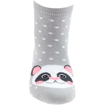 Wola Dievčenské ponožky PANDA šedé