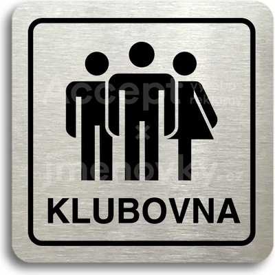 ACCEPT Piktogram klubovna IV - stříbrná tabulka - černý tisk