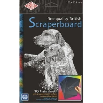 Essdee Prázdná škrabací folie se škrabáky 15,2 x22,9 cm 10 ks