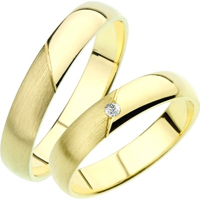 Snubní prsteny ze žlutého zlata SP-202Z