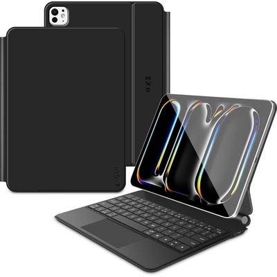 Tech-Protect Калъф с клавиатура и тъчпад за iPad Pro 11″ (2024/2025) - Tech-Protect SmartCase Magnetic Black (5906302335817)
