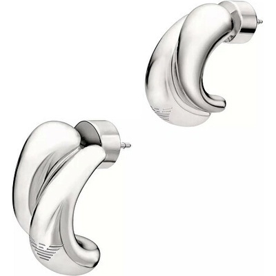 Emporio Armani Dizajnové mosadzné náušnice EGS3342040 strieborná