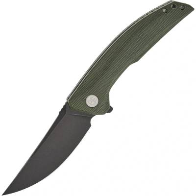 Petrified Fish PFP05 Deepsea Black Stonewash K110 Green Micarta PFP05GRMDW