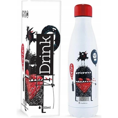 I Drink termoska 500 ml bílá černá