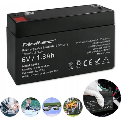 Qoltec 6V 1.3Ah