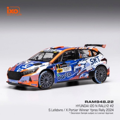 IXO Hyundai i20 N Rally2 Rally Ypres 2024 2 Lefebvre Portier 1:43