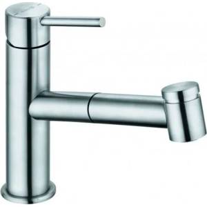 Kludi Кухненски смесител Kludi Steel с издърпващ се чучур (44851F860)