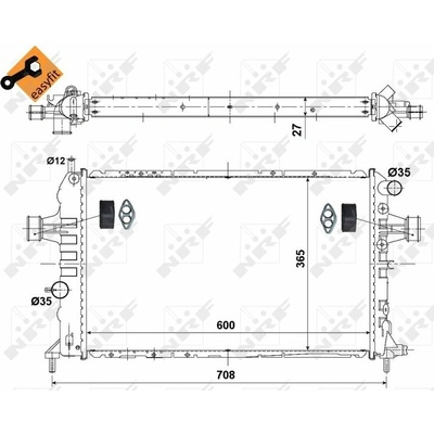 Chladič, chlazení motoru NRF 58344