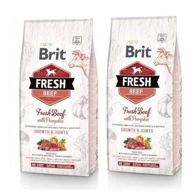 Brit Fresh Beef & Pumpkin Puppy Large Growth & Joints 2x12кг