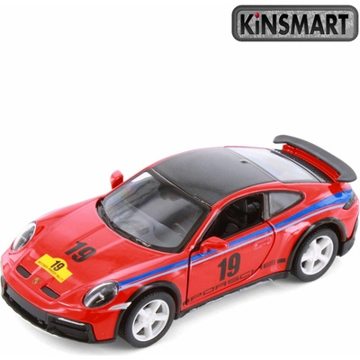 Kinsmart Porsche 911 Rallye Livery Edition červené 1:36