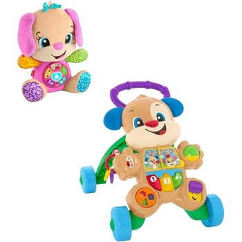 Mattel Комплект Fisher Price Laugh & Learn - За момиче (GXR70+JFD33)