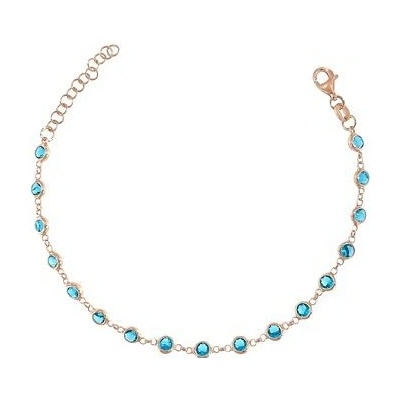 Infinitysilver stříbrný pozlacený náramek modrý M4661030