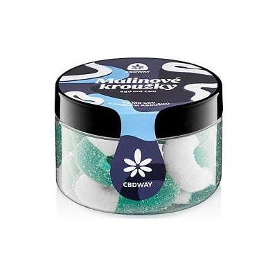 CBD WAY Kyselé želé kroužky s příchutí modrá malina 250 mg 100 g