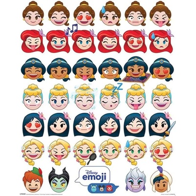 Pyramid Мини плакат Pyramid Disney: Disney Emoji - Princess Emotions (MPP50728)