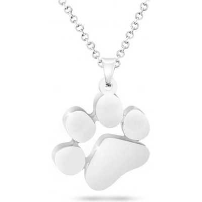 Biju Řetízek z chirurgické oceli + přívěsek, tlapka 3001442