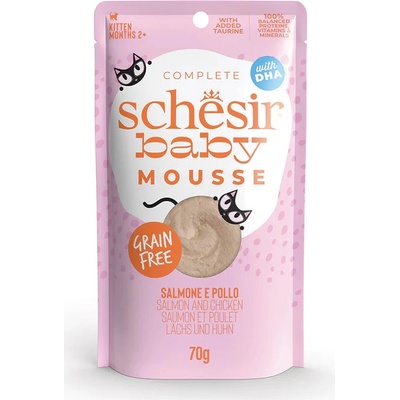 Schesir Cat Kitten Lifestage Mousse losos 70 g