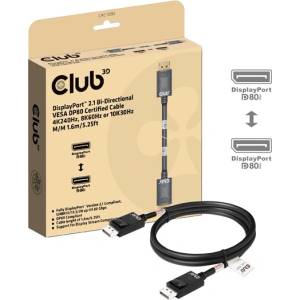 Club 3D Кабел Club 3D - CAC-1092 (DisplayPort 2.1, DP80, 8K240Hz, 1, 6 м, двупосочен, M/M) (CAC-1092)