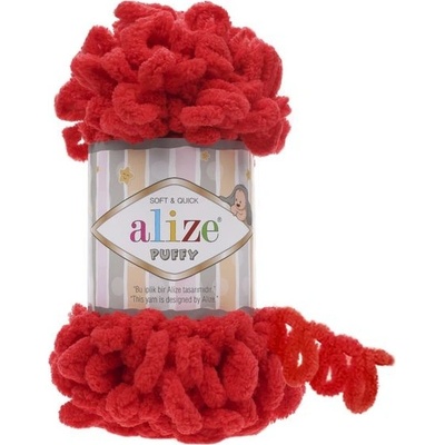Alize příze Puffy 56 červená