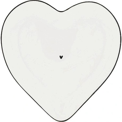 Bastion Collections Talířek HEART plate with black heart 17,5x18,5cm LI-HEART-PL-002-BL