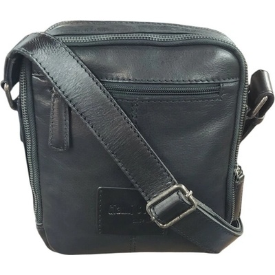 Gianni Conti kožená pánská crossbody černá 4072572 BLACK