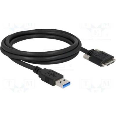 Delock 87800 USB A vidlice USB B micro vidlice zlacený; 2m černý