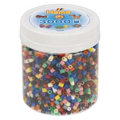 Korálky zažehlovací plast 3000 ks v dóze