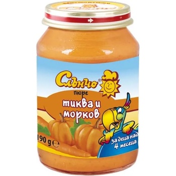 Image 1 of Слънчо Био зеленчуково пюре Слънчо - Тиква и морков, 190 g (4013)