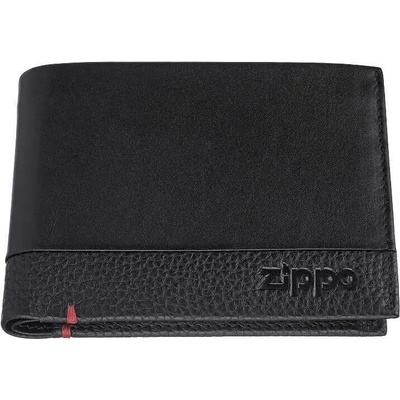 Zippo Мъжки портфейл Zippo Nappa Bi-Fold 4 CC - Черен (2006021)