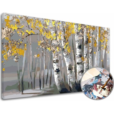 Maľovanie podľa čísel PREMIUM GOLD – Brezový háj - 60x40 cm