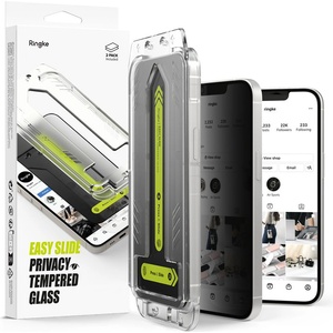 Ringke - Easy Slide Privacy Tempered Glass (2 Броя) - iPhone 16e - Черен