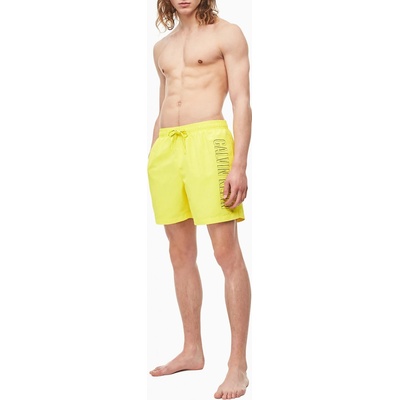 Calvin Klein pánské plavecké šortky KM0KM00381-ZAM žlutá žlutá