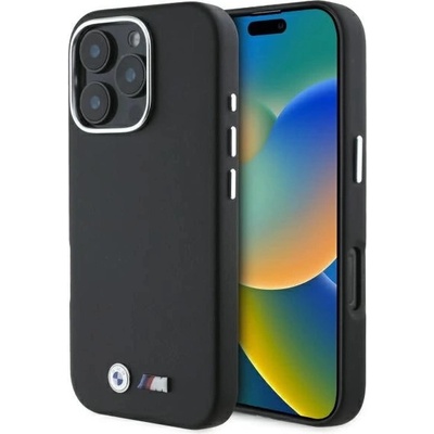 BMW M Smooth Full Wrapped Metal MagSafe Case за iPhone 16 Pro Max - черен (3666339324599)