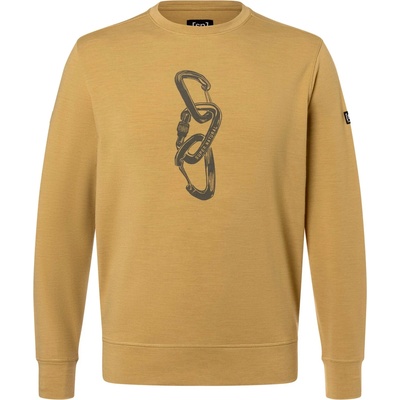 super. natural Мъжки вълнен пуловер super. natural Carabineri Crew Jumper - Sahara / Cashmere Grey Melange (005-6917-0111)