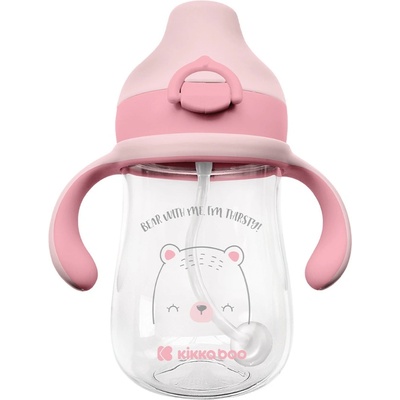 KikkaBoo Тританова чаша с мек накрайник Kikkaboo - Bear with me, 300 ml, Pink (31302020101)