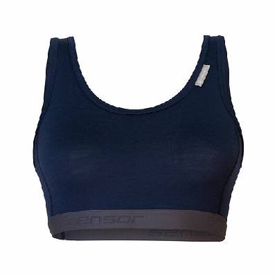 SENSOR MERINO ACTIVE dámská podprsenka deep blue Velikost: S