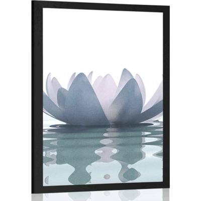 Plakát lotosový květ - 30x45 black