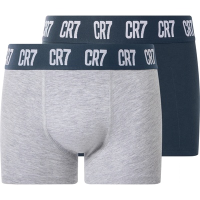 CR7 chlapecké boxerky 2 kusy navy modrá / šedá