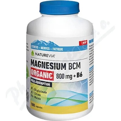 NatureVia Magnesium Organic BCM 800mg +B6 180 kapsúl