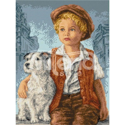 Milena Style Верен приятел - Печатана Aida 14 ct без конци