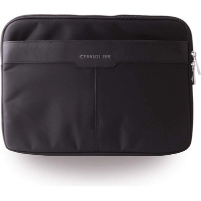 Cerruti 1881 1881 Notebook Sleeve - дизайнерски луксозен кожен калъф за преносими компютри до 13.3 инча (черен)