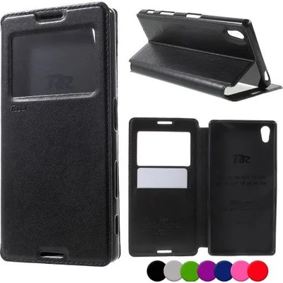 Sony Xperia Z5 Window Wallet Кожен Калъф и Протектор