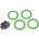 Traxxas алуминиев beadlock пръстен 2.2" зелен (4)