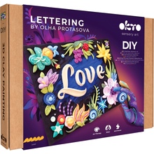 Okto lettering výtvarný set na maľovanie hmotou „LOVE“ 30 x 40 cm