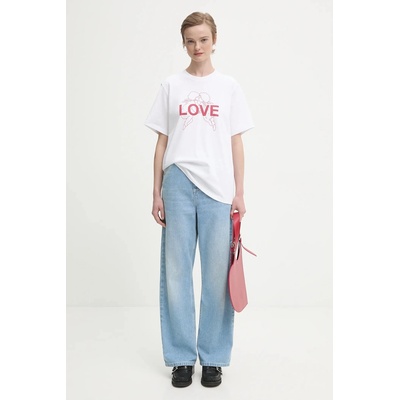 Fiorucci Памучна тениска Fiorucci Kissing Angels Love Print Regular (W25FWJTS001CJ01WH03)