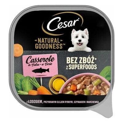 Cesar Natural Goodness losos rybí olej špenát a mrkva v omáčke 100 g