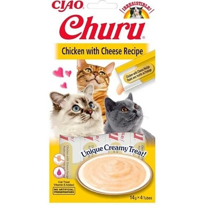 Inaba Churu cat snack kuracie se sýrovou příchutí 4x 14 g