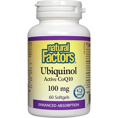 Natural Factors Убиквинол QH Активен Коензим Q10 100 mg 60 софтгел капсули | Natural Factors (20726 NF)