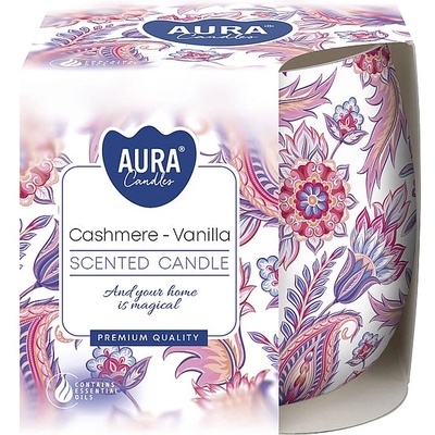 Ароматна свещ Bispol Aura - Cashmere and Vanilla, 100 g (sn71s-61)