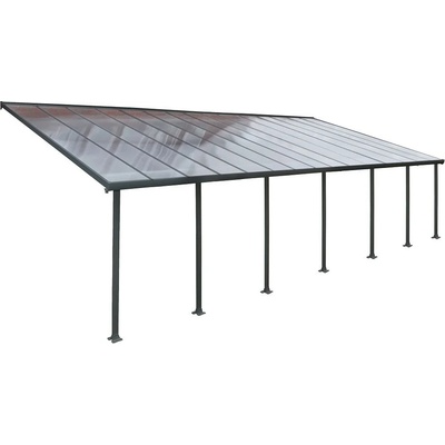 Palram Сенник за тераса Feria Palram - Canopia 4 х 10, 3 м сиво (PAL704657)